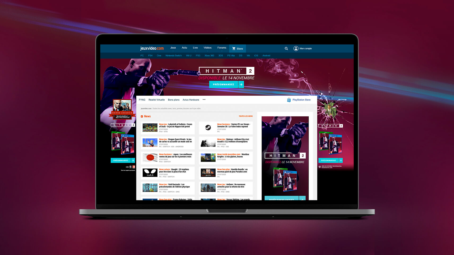 Homepage takeover & display ad